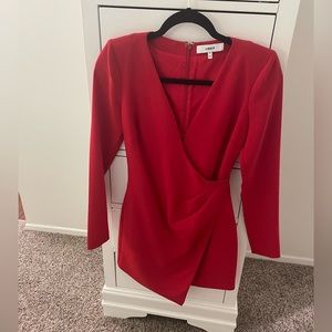 LIKELY Dani Long-Sleeve Wrap Mini Dress